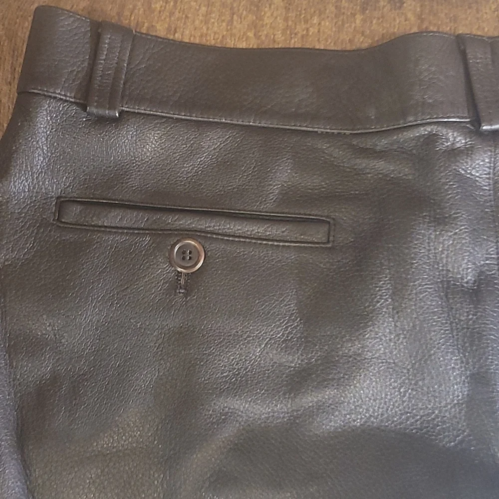 Men's ZEGNA lambskin brown pant 54 inseam 26 - Picture 5 of 5
